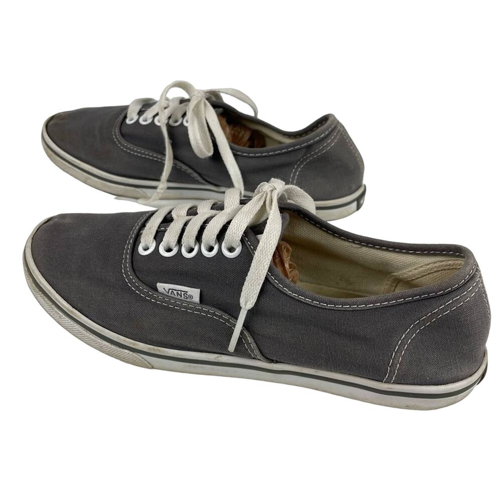 Vans Gray Classic Unisex Sneaker Canvas Low Top Shoes W 7 M 5.5